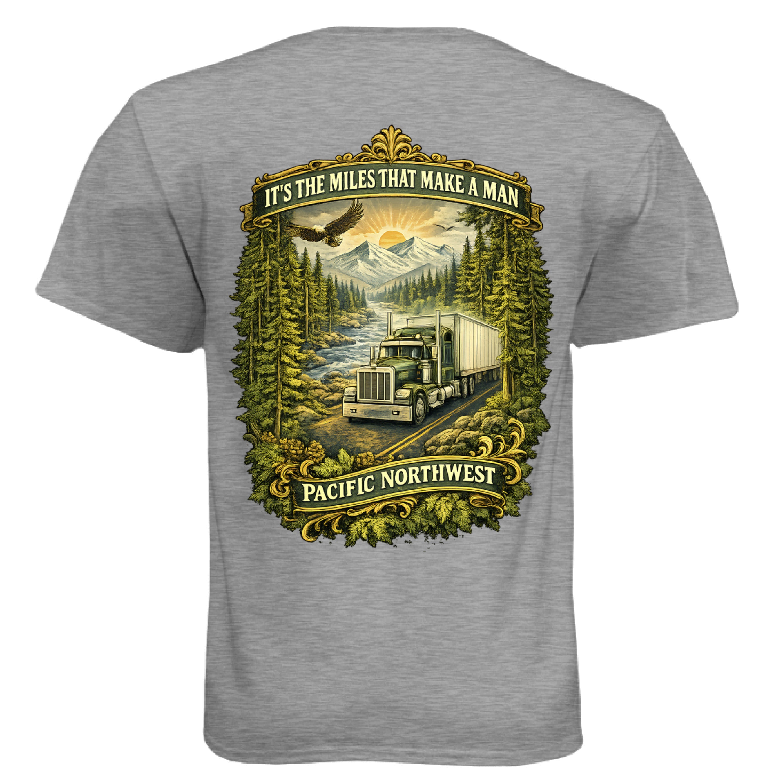 Dark Heather Grey (60/40) - BACK