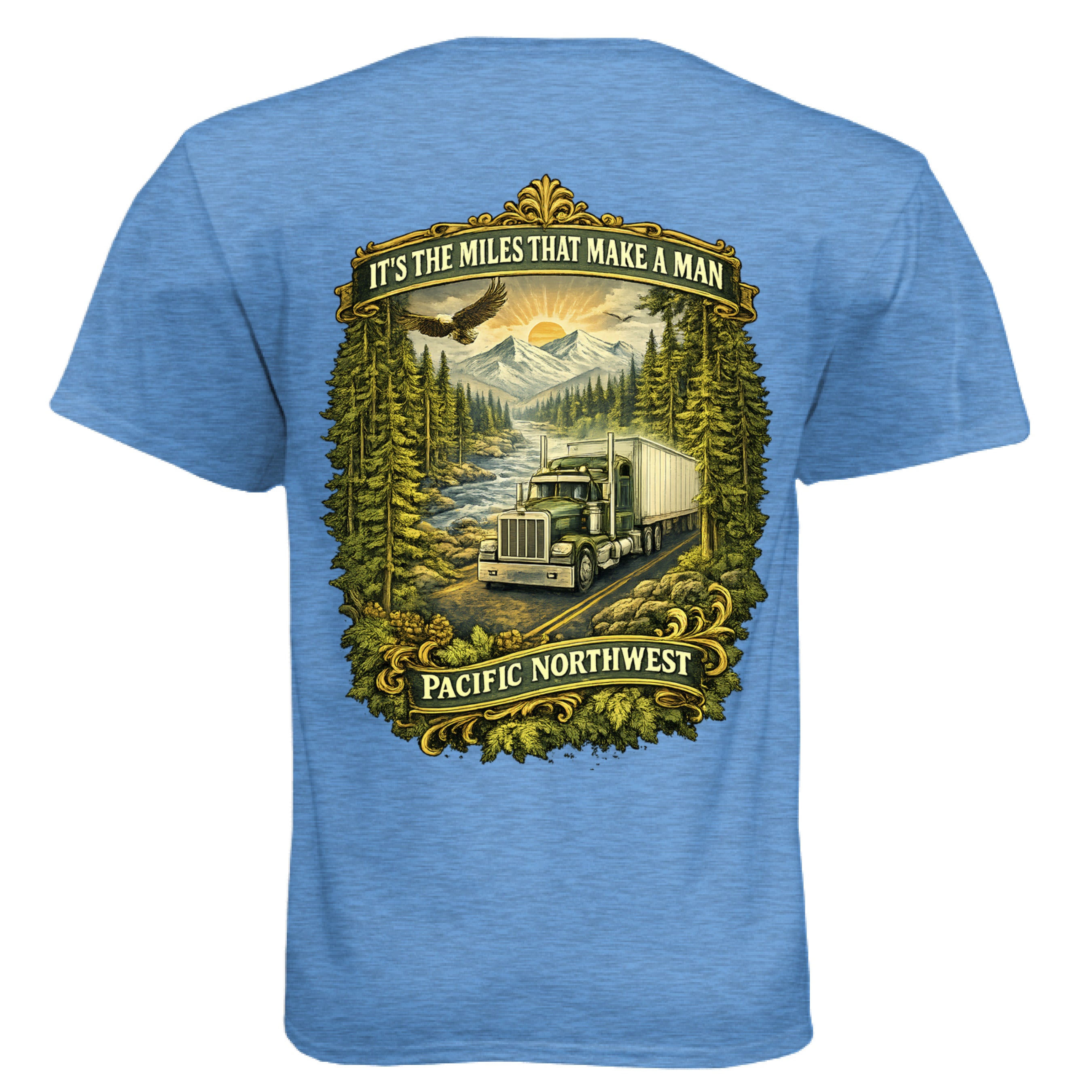 Heather Columbia Blue - BACK