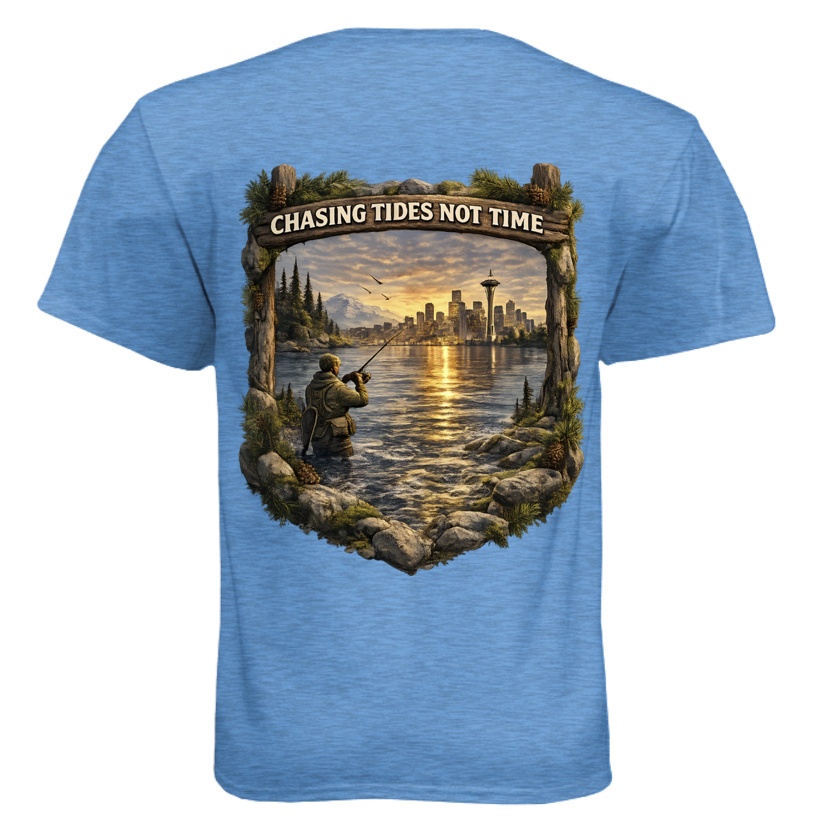 Heather Columbia Blue - BACK